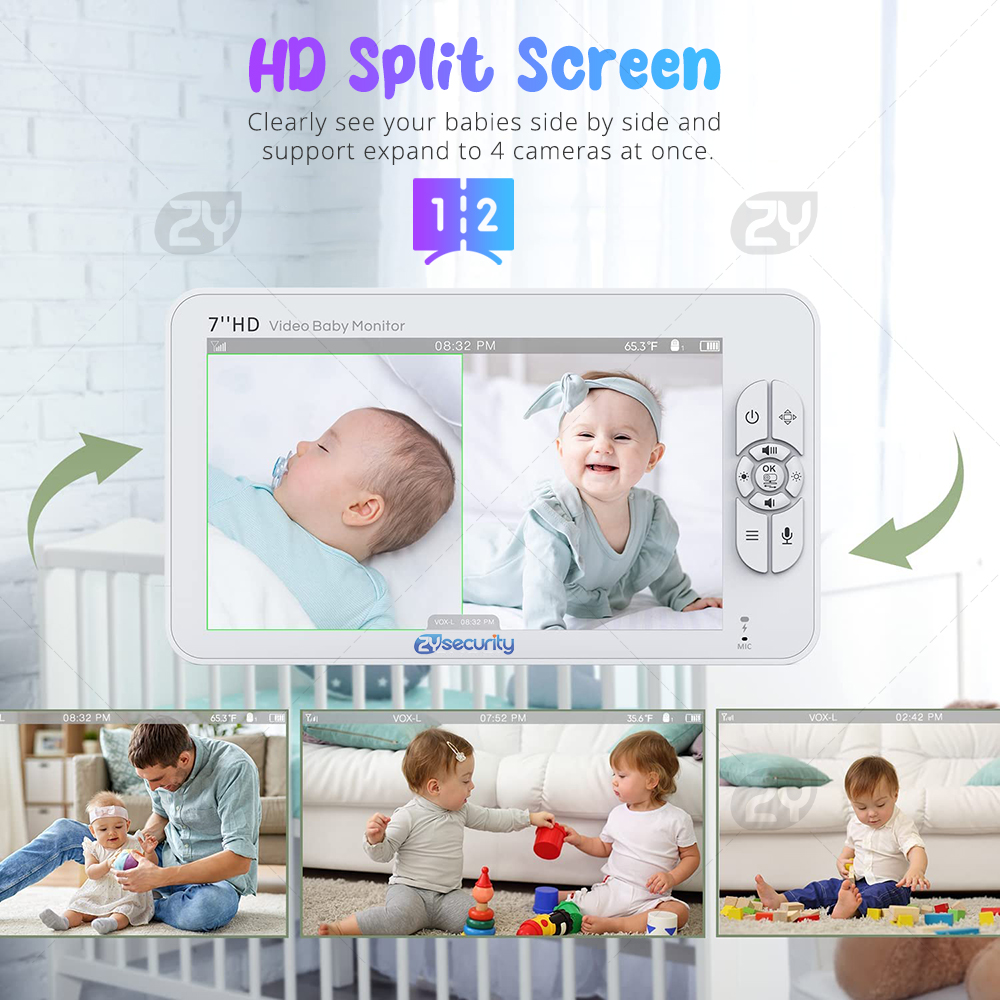 7.0 inch Video Baby Monitor HD - Smart Home Battery Camera review and price