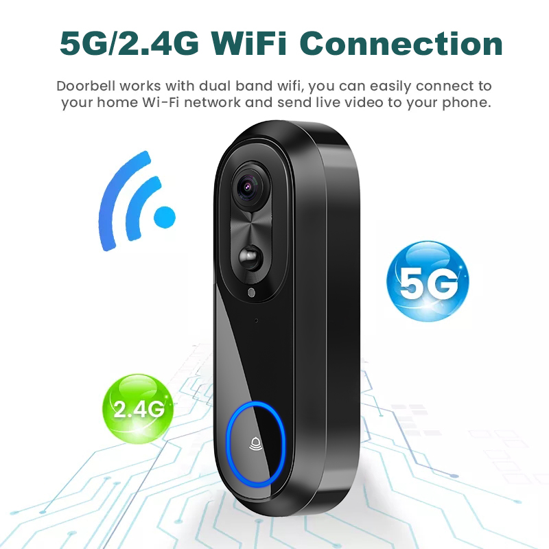 5G 2.4G WiFi Video Doorbell 10 - Smart Home Battery Camera review and price