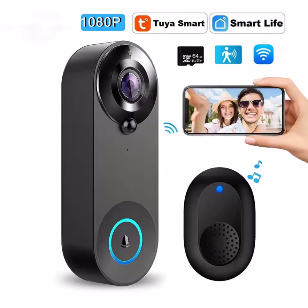 Tuya 1080P Wireless WIFI Doorb - Smart Home Battery Camera review and price
