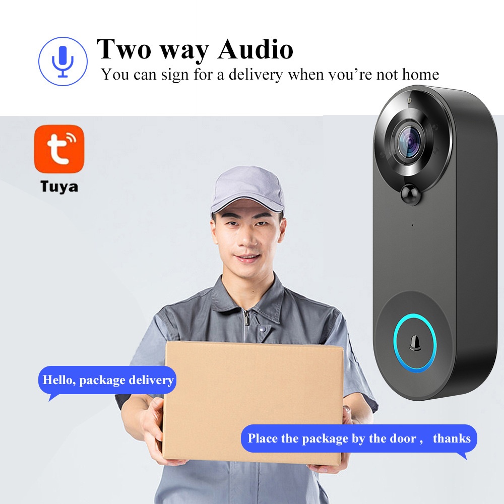 Tuya 1080P Wireless WIFI Doorb - Smart Home Battery Camera review and price