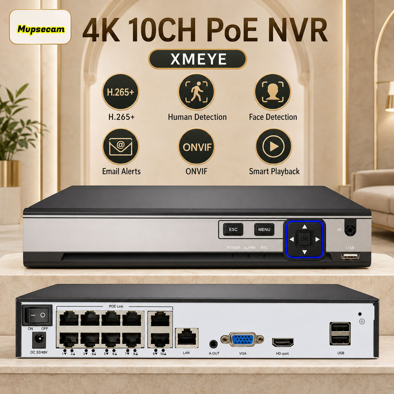 POE NVR XMEYE 10CH 8 Channel 4 - Security Ip Camera review and price