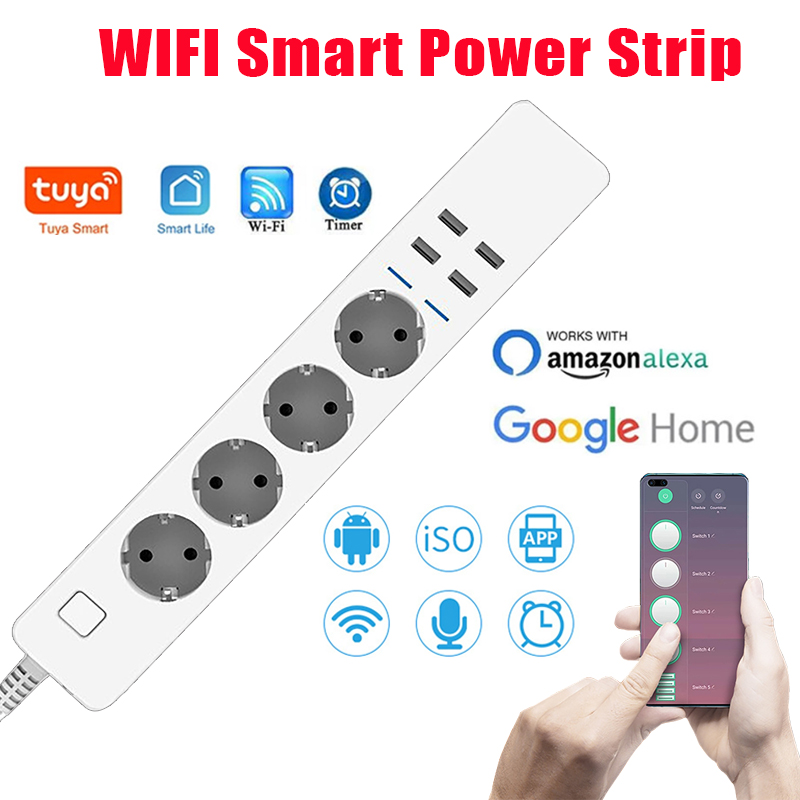 WIFI Smart Power Strip 4 AC Ou - Smart Power Strip review and price