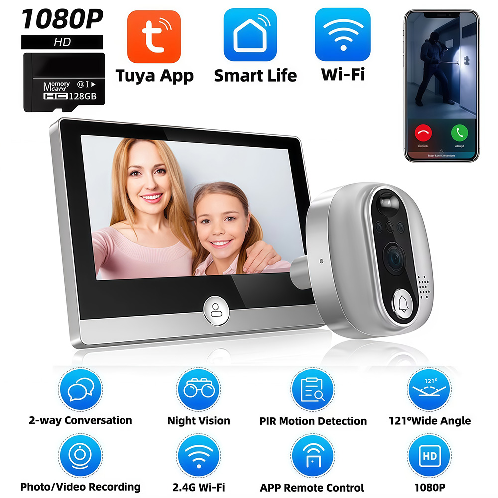 Tuya 1080P WiFi Door Bell Came - Smart Home Battery Camera review and price