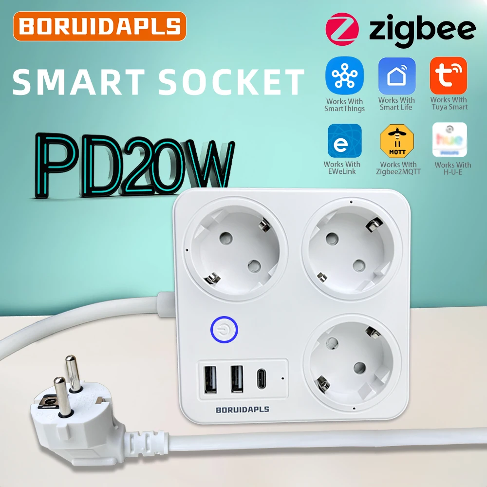 BORUIDAPLS ZigBee EU Smart Pow - Smart Power Strip review and price