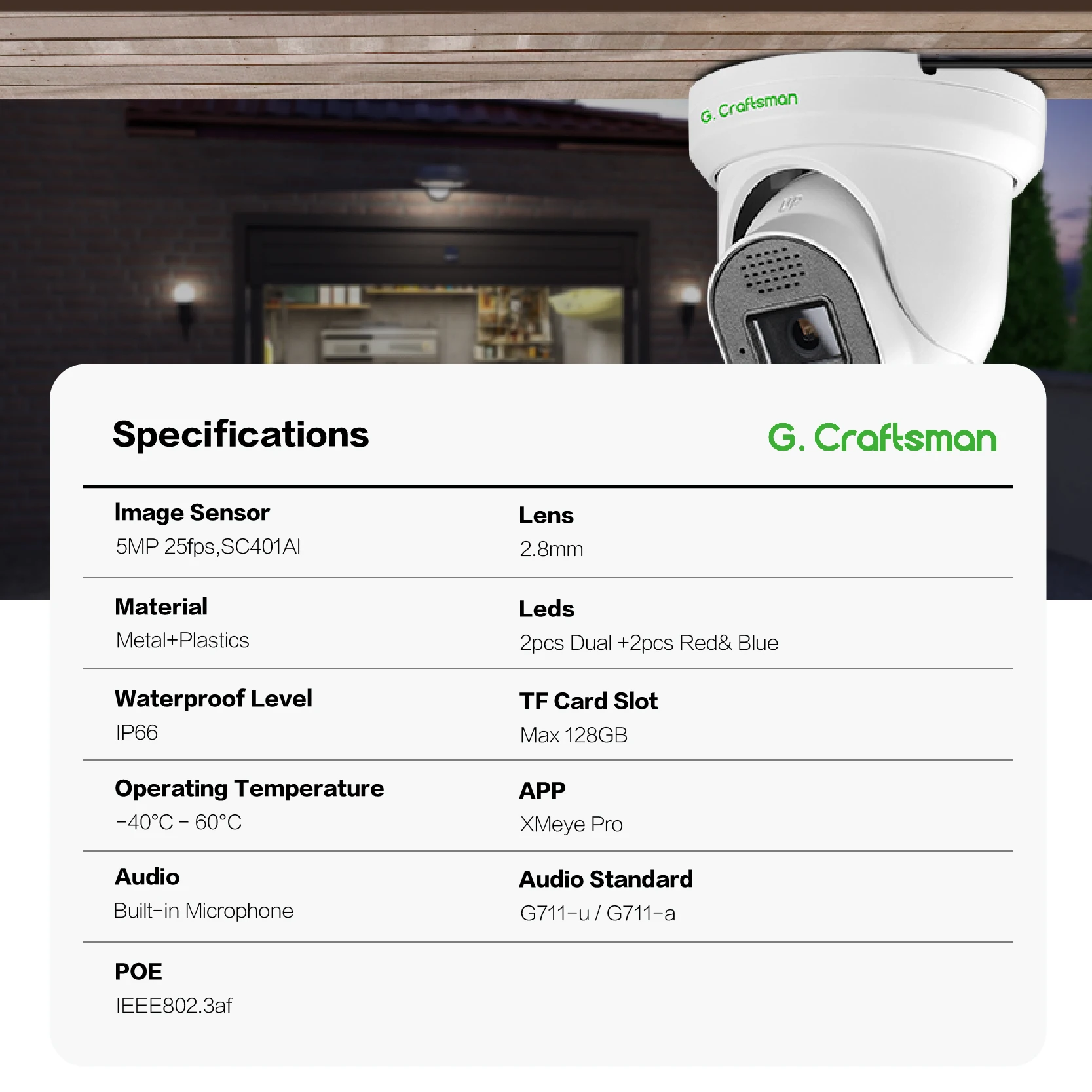 2026 New GX-DFD-M5C 5MP CMOS S - Security Ip Camera review and price