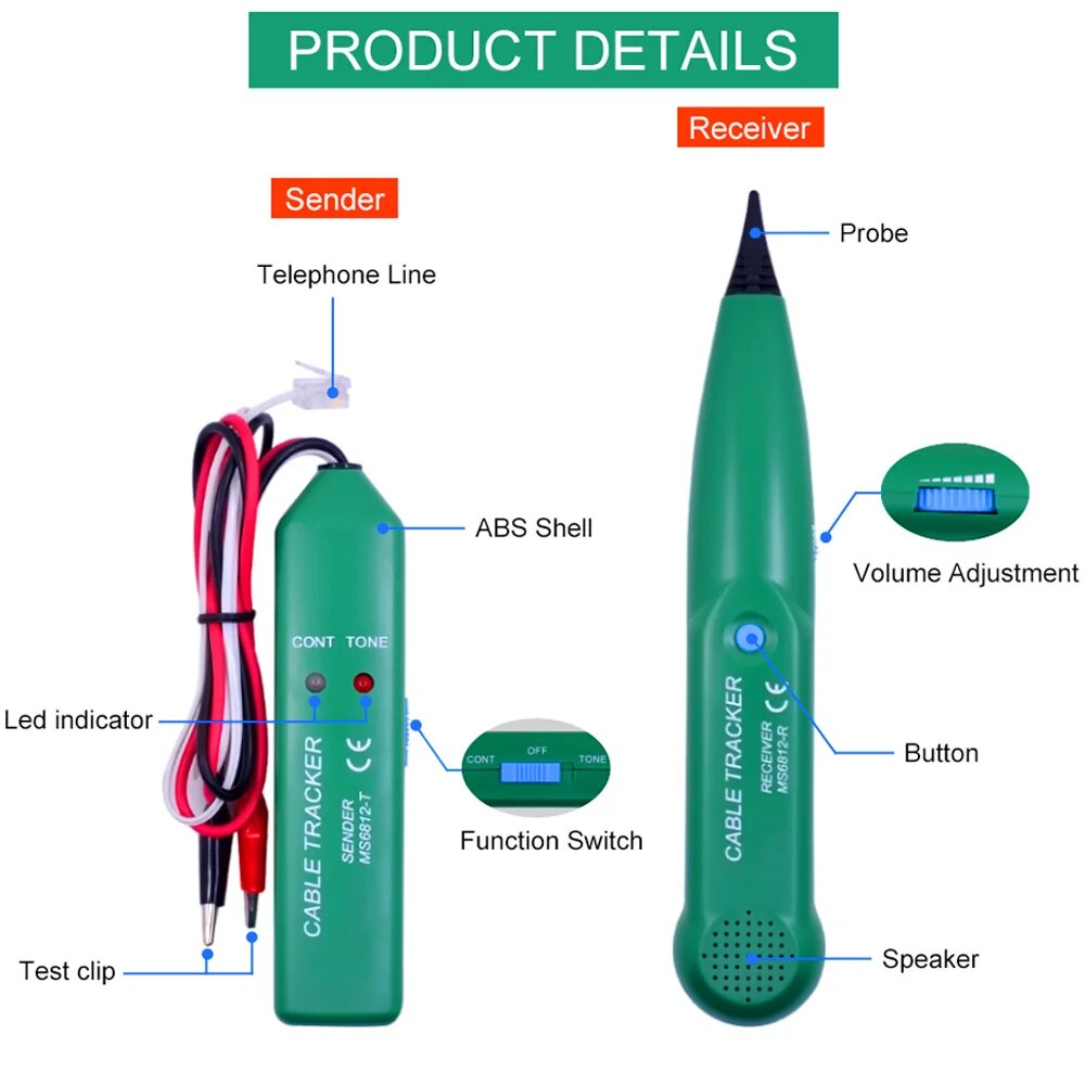 MS6812 Cable Tracker Tester Li - Home Automation Kit review and price