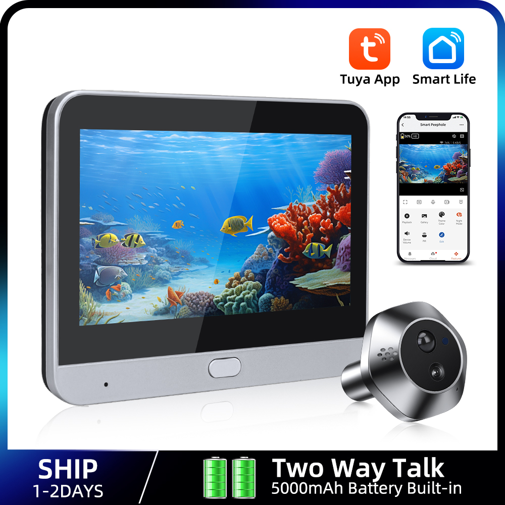 1080P WiFi Peephole Tuya Smart - Smart Home Battery Camera review and price
